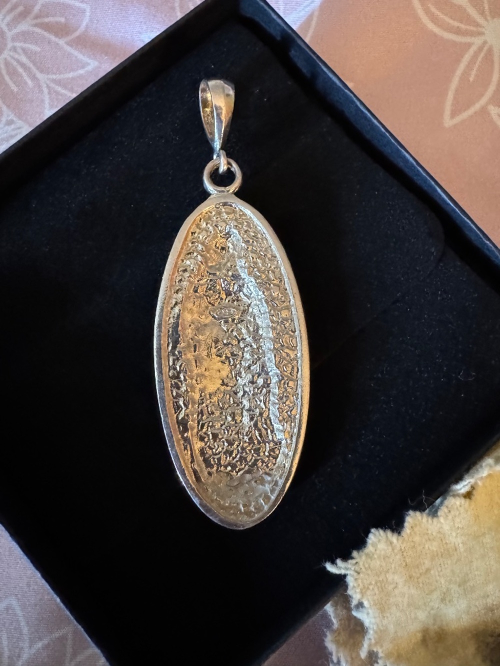 Our Lady of Guadalupe Pendant Large Sterling Silver - Picture 3 of 7